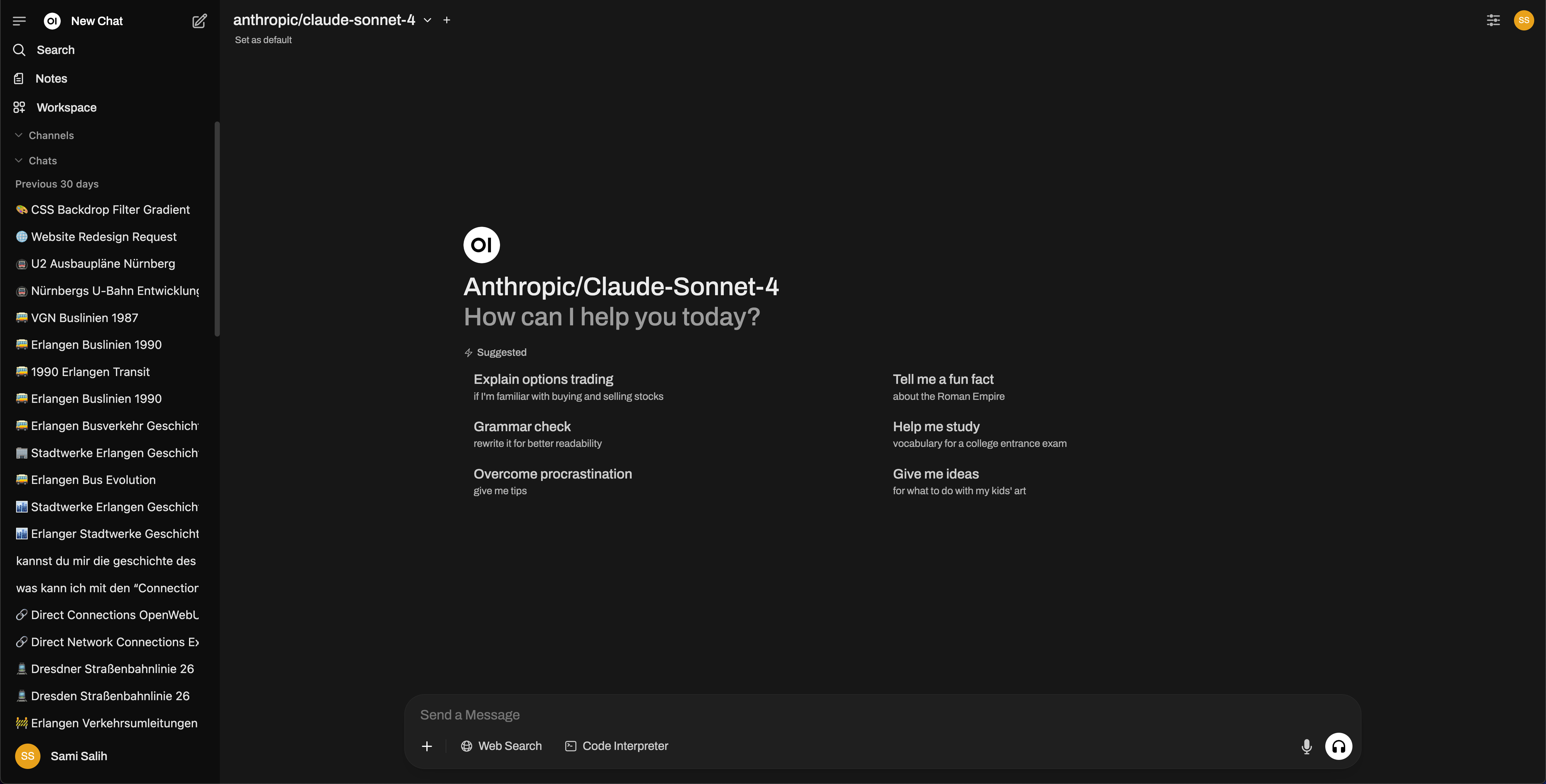 Dashboard OpenWebUI